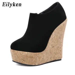 Eilyken Flock Round Toe Wedges