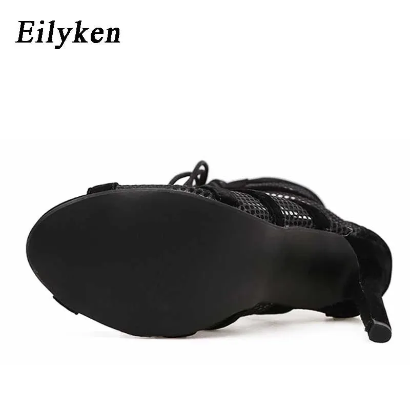 Eilyken Sexy Fashion Dance Women Shoes Very Light Comfort High Quality High Heels Open Toe Dancing Sandals Woman&#39;s Size 43
