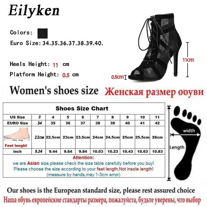 Eilyken Sexy Fashion Dance Women Shoes Very Light Comfort High Quality High Heels Open Toe Dancing Sandals Woman&#39;s Size 43