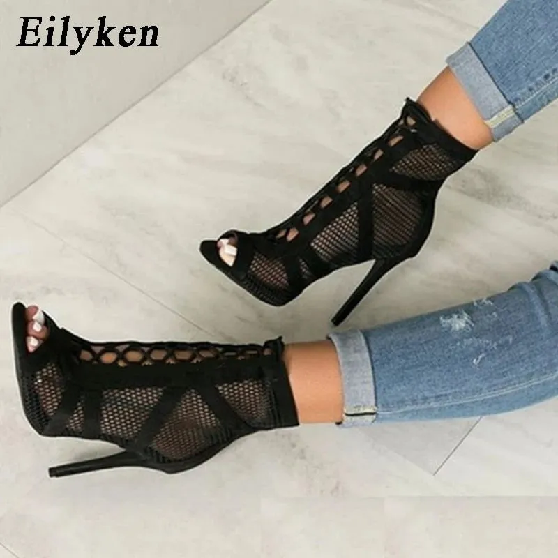 Eilyken Sexy Fashion Dance Women Shoes Very Light Comfort High Quality High Heels Open Toe Dancing Sandals Woman&#39;s Size 43