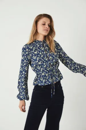 Ella Rambling Rose Blouse French Blue