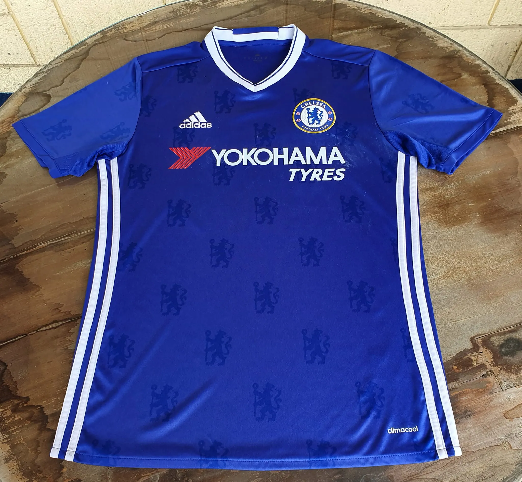 ENGLISH PREMIER CHELSEA 2016-2017 PREMIER LEAGUE CHAMPION DIEGO COSTA 19 HOME JERSEY ADIDAS SHIRT M /MODEL # A17182 SOLD !!!