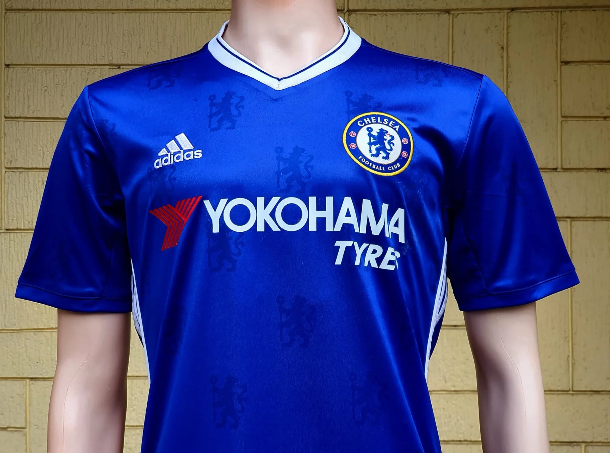 ENGLISH PREMIER CHELSEA 2016-2017 PREMIER LEAGUE CHAMPION DIEGO COSTA 19 HOME JERSEY ADIDAS SHIRT M /MODEL # A17182 SOLD !!!