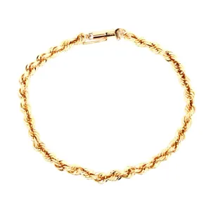 Estate 7" Rope Bracelet in 14K Yellow Gold