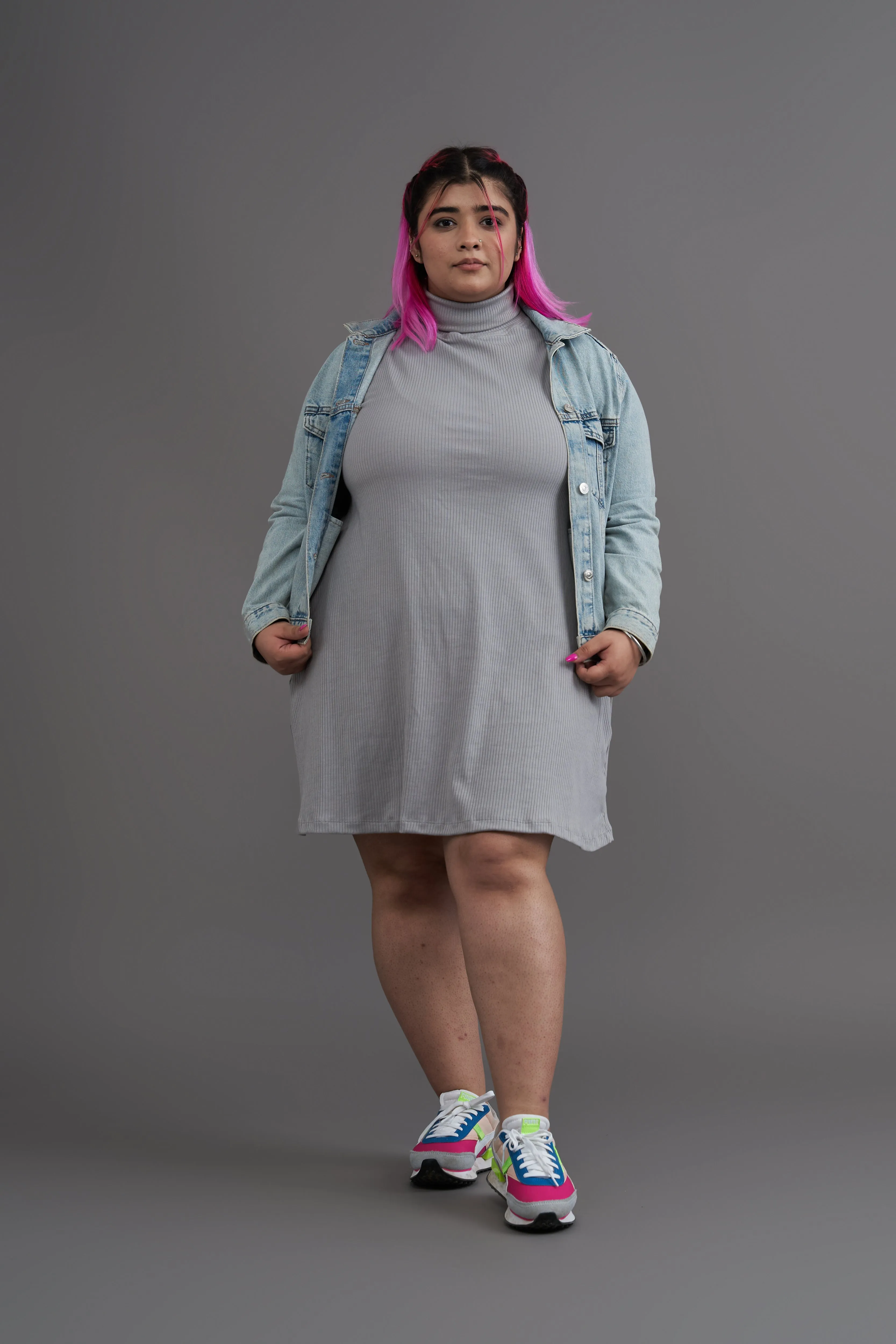 Every-wear pocket dress: Grey