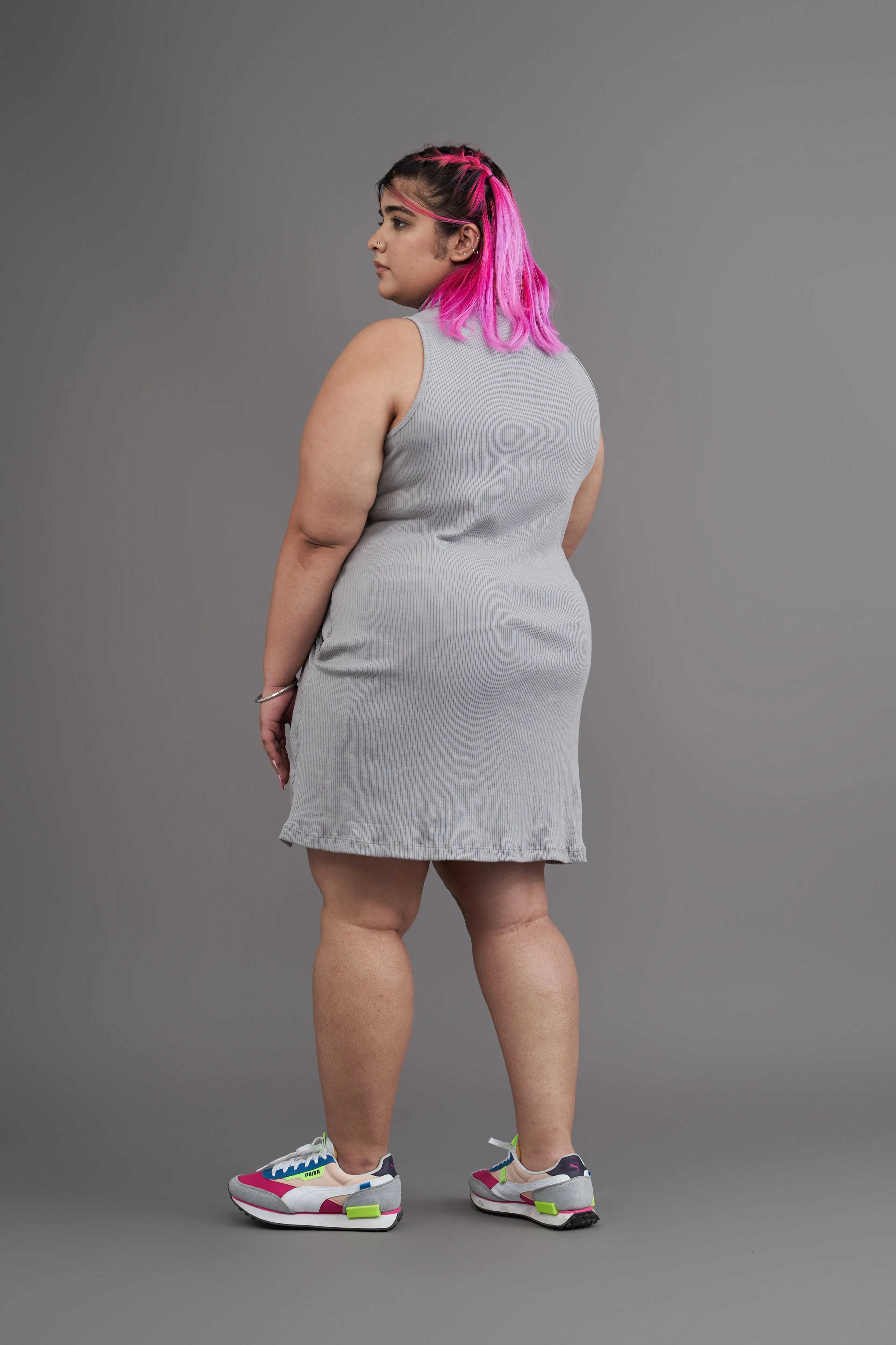 Every-wear pocket dress: Grey