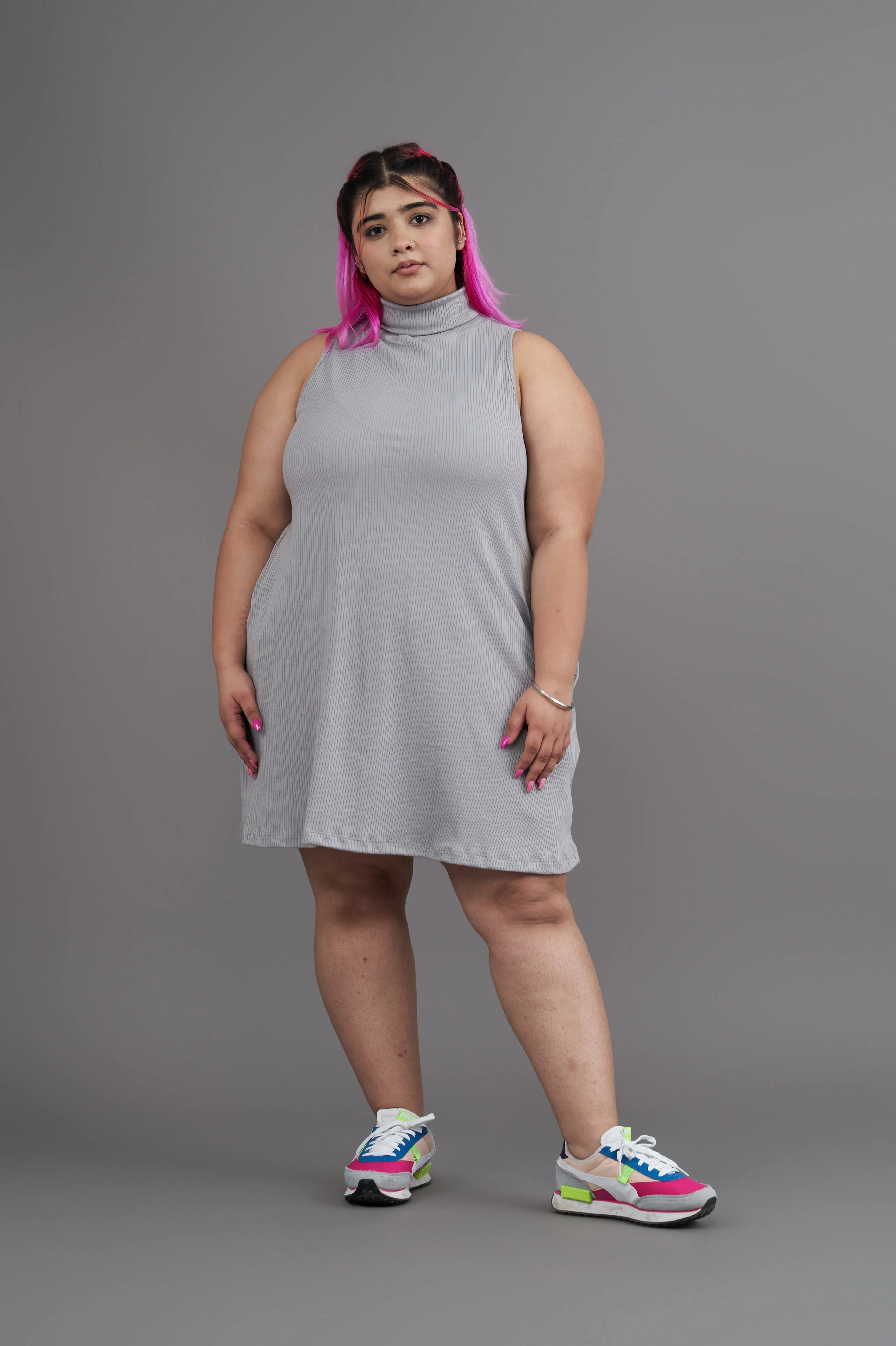 Every-wear pocket dress: Grey