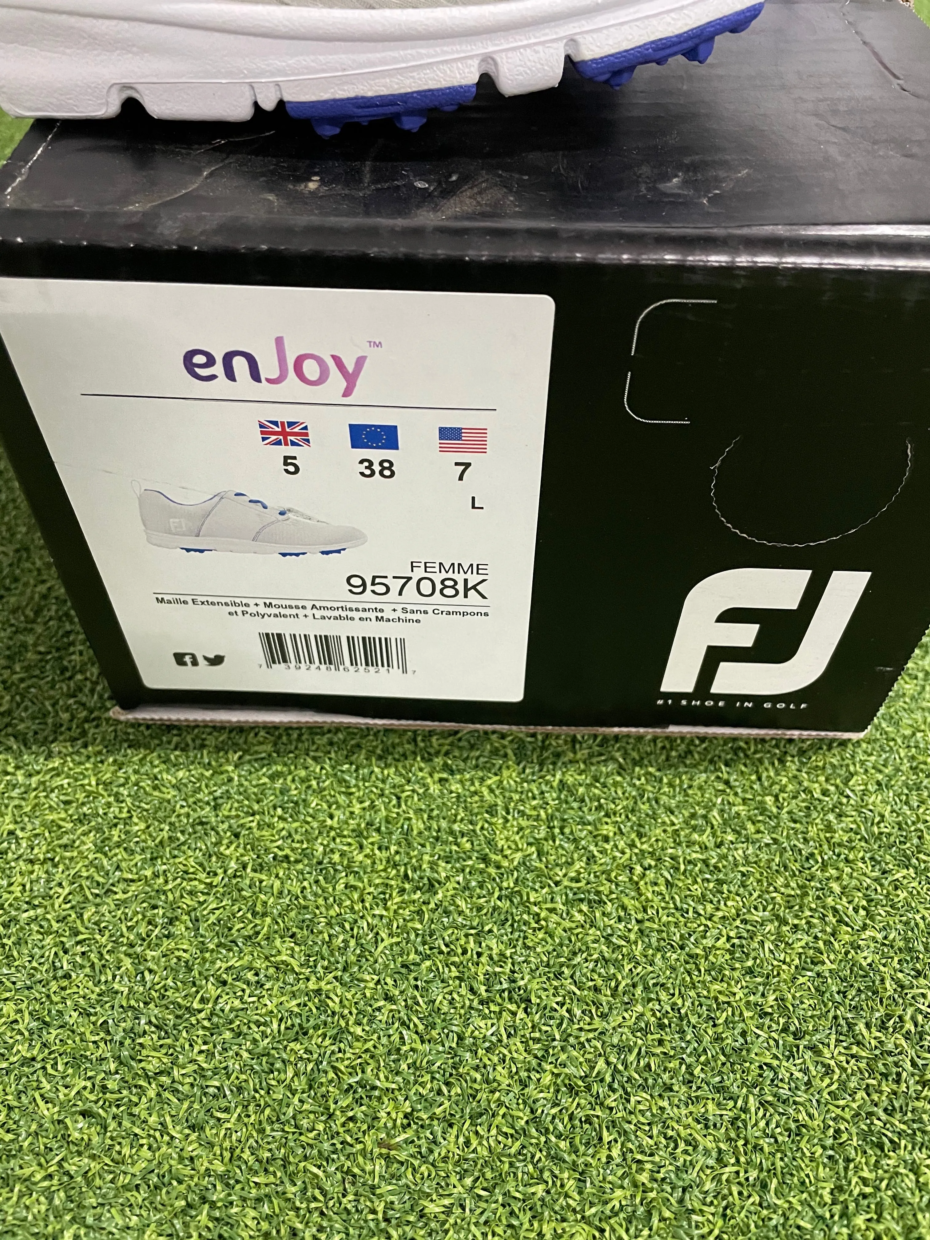 EX Shop Display Footjoy Ladies enJoy Golf Shoes 95708K / Light Grey / Size UK 5 W