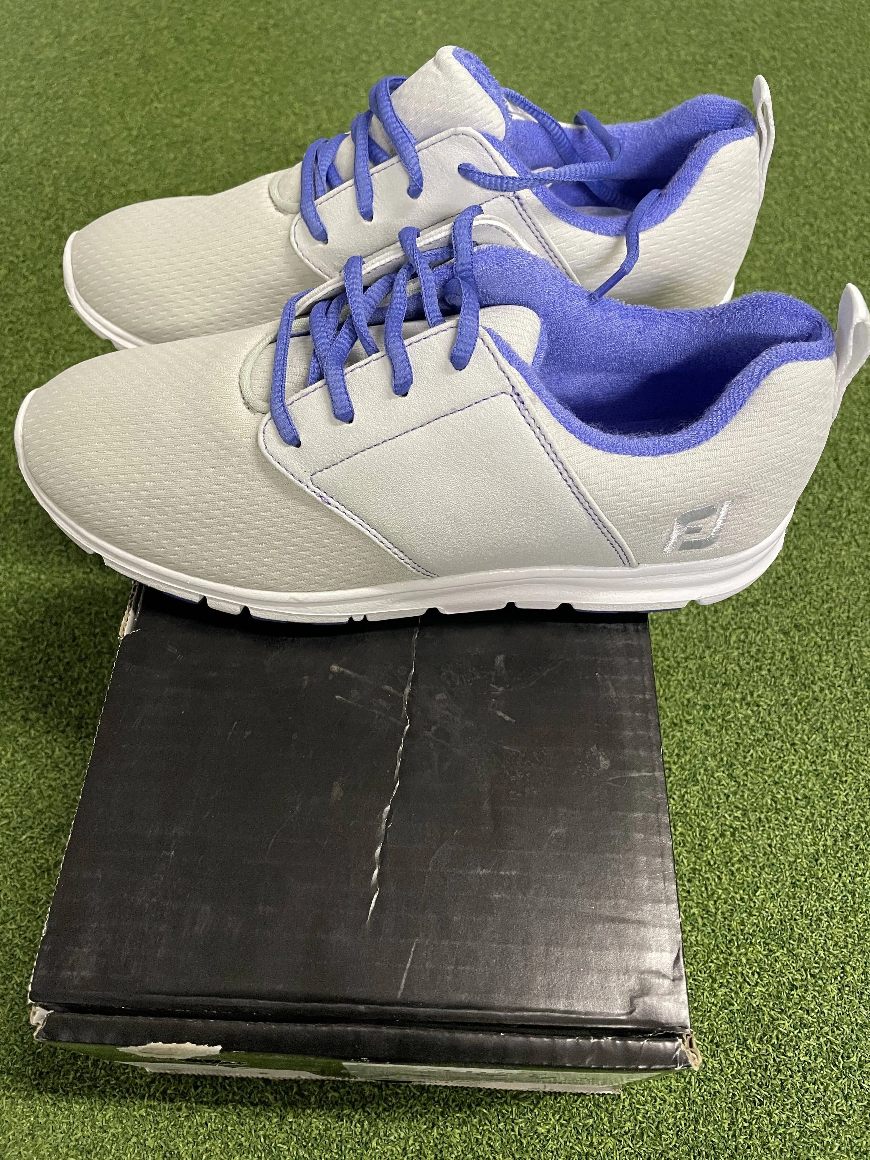 EX Shop Display Footjoy Ladies enJoy Golf Shoes 95708K / Light Grey / Size UK 5 W