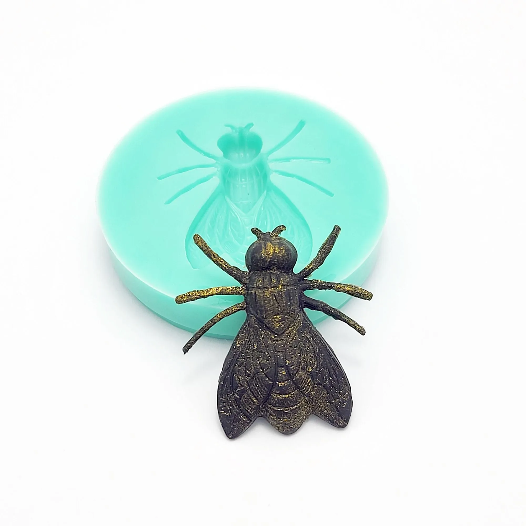 Fly Insect Silicone Mold Flexible for Crafts, Jewelry, Resin, Scrapbooking, Polymer Clay.