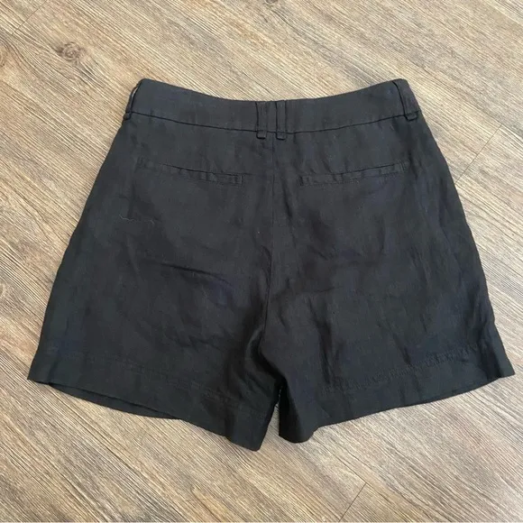 Free People Chelsea LINEN Black Short Size 0