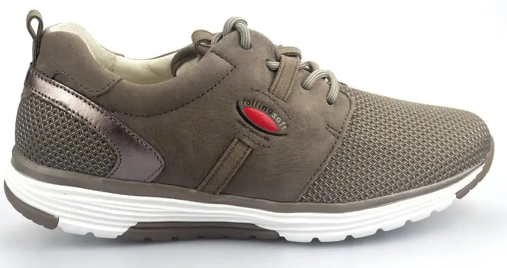 Gabor rollingsoft sensitive 26.975.31 fumo grey nubuck and mesh combi