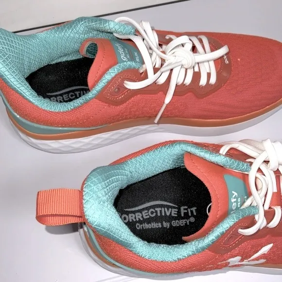 Gdefy XLR6 Running Orange Athletic Shoes Womens