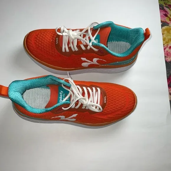 Gdefy XLR6 Running Orange Athletic Shoes Womens