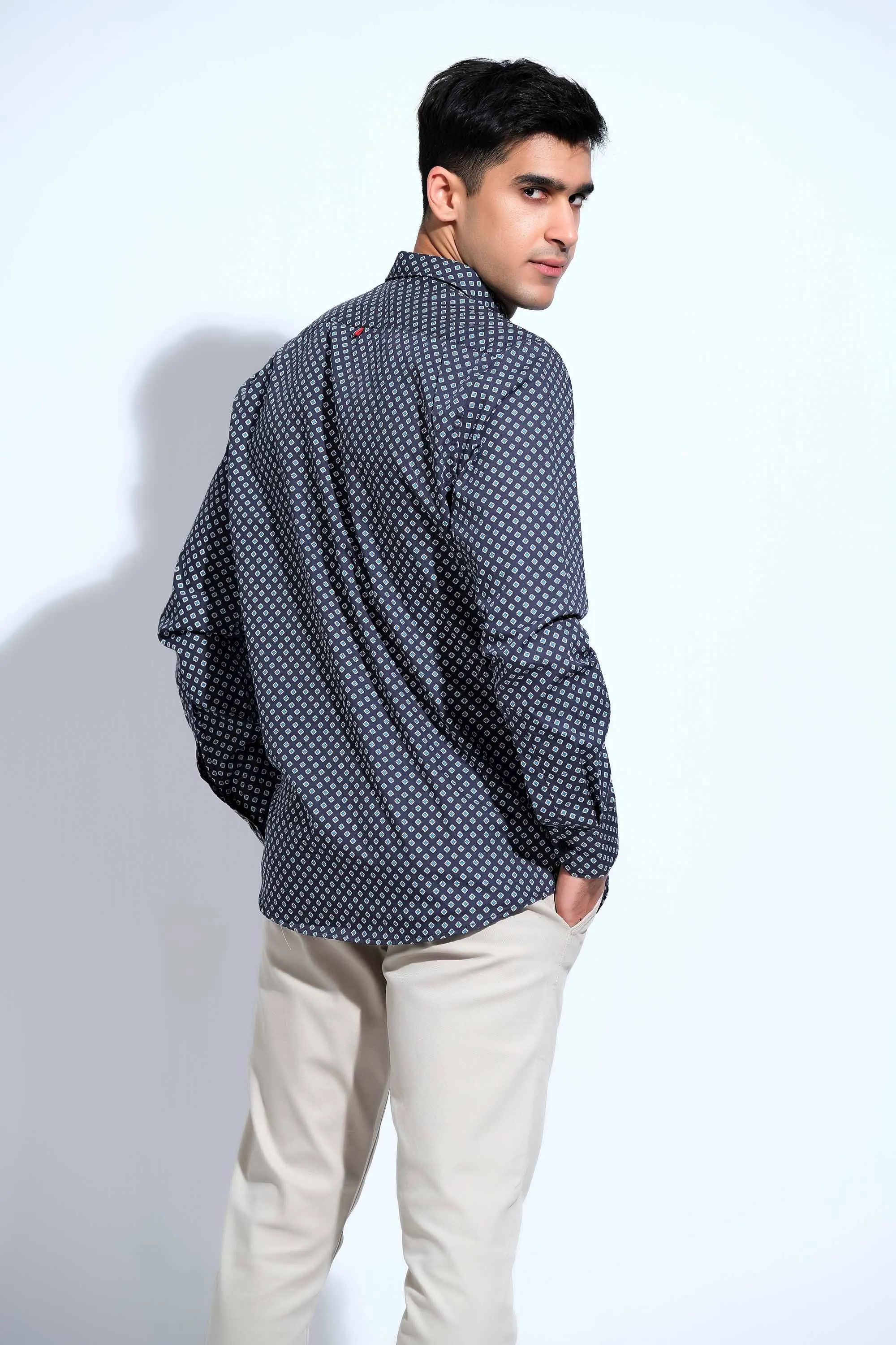 Gents Navy Casual Shirt