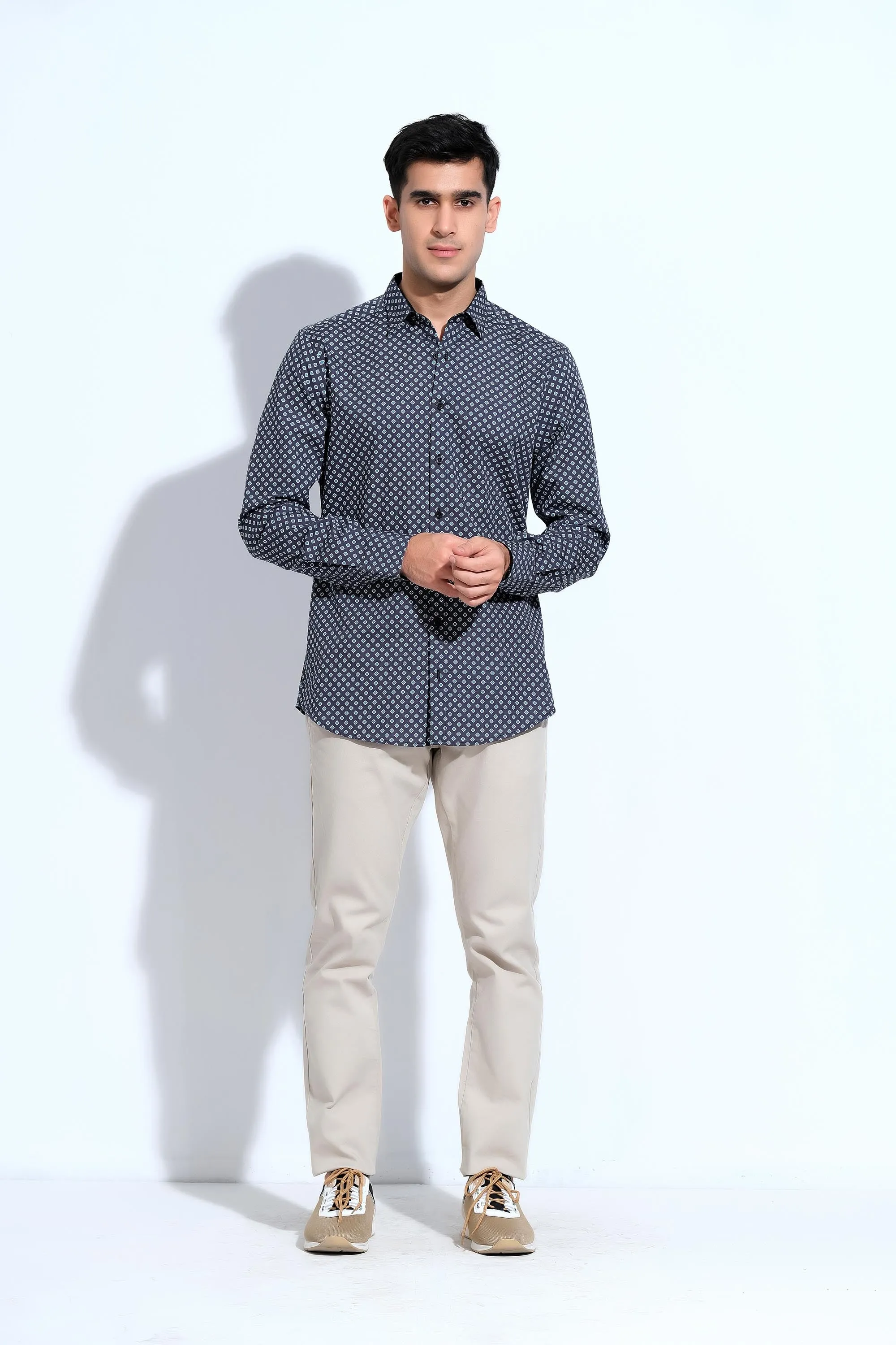 Gents Navy Casual Shirt