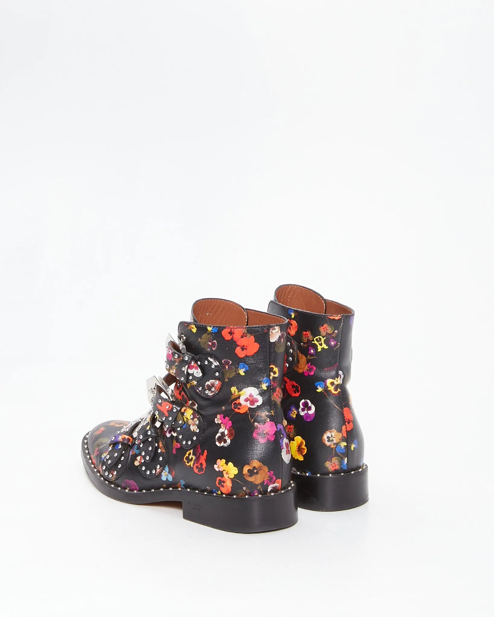 Givenchy Floral Studded Buckled Chelsea Boots - 8