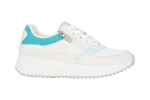 'H-Mara' women's wide fit (H) lace-zip sneaker - white