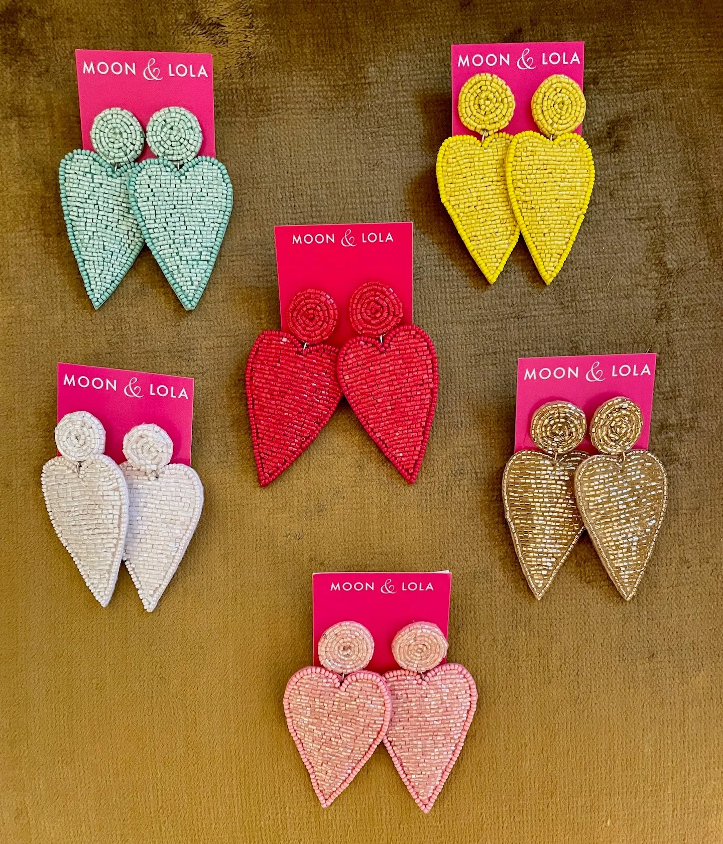 Heart Patch Earrings - Gold