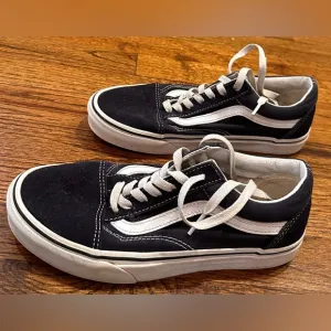 Kids Vans Off The Wall Old Skool Navy Canvas Sneakers