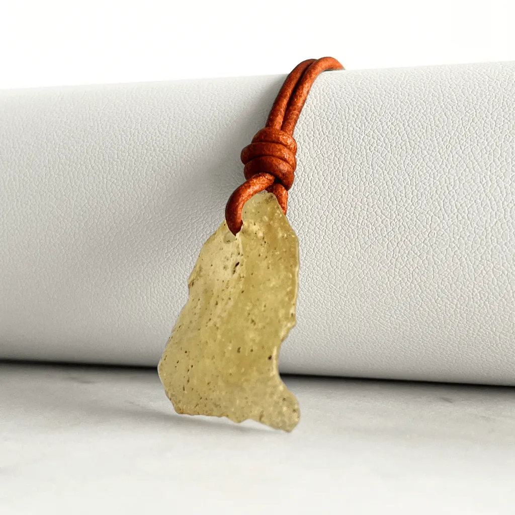 Libyan Desert Glass OOAK Gemstone Pendant - Sahara Serenity