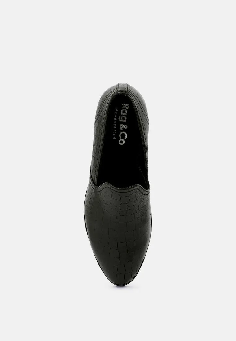 Lilliam Metal Highlight Casual Leather Loafers By Ruw