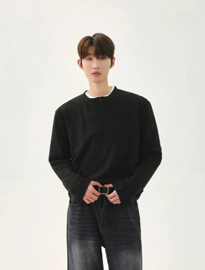Long-Sleeve Casual Pullover