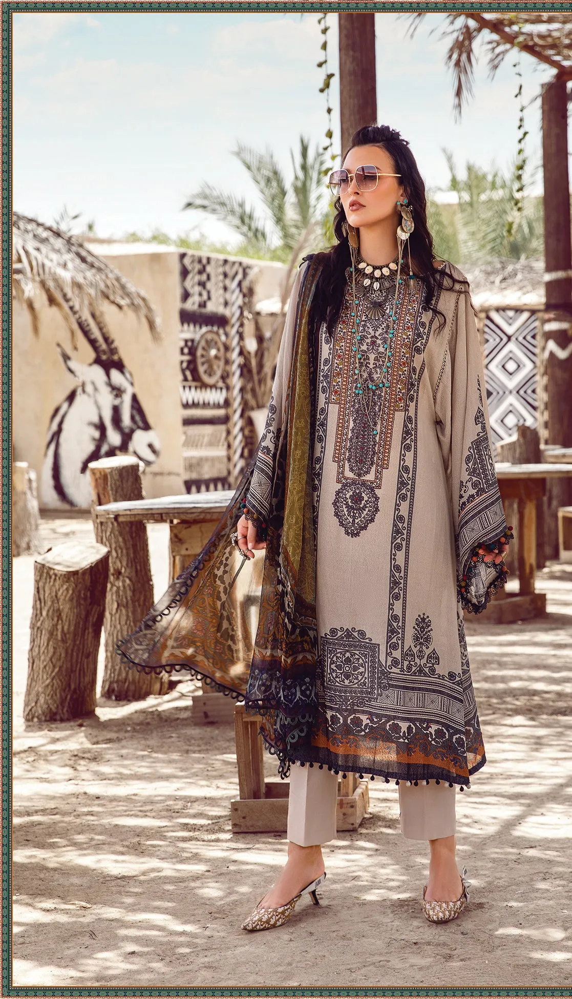 MARIA B | M PRINTS 2022 | DESERT ROSE COLLECTION | MPT-1505-A