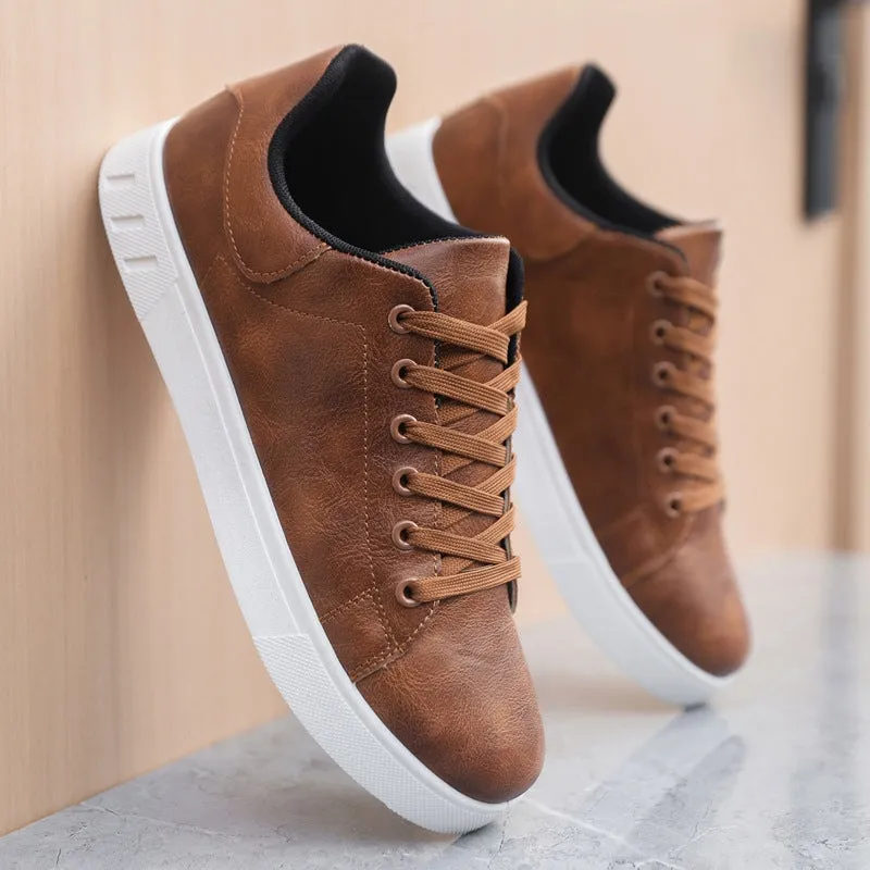 Massimo Leather Sneakers Vegan Leather Comfort Rubber Outsole
