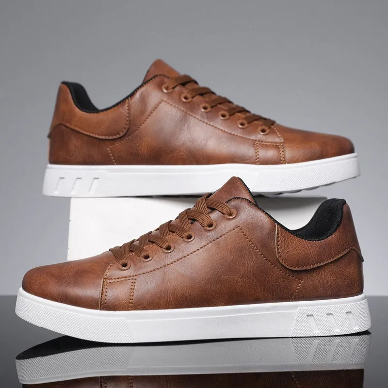 Massimo Leather Sneakers Vegan Leather Comfort Rubber Outsole