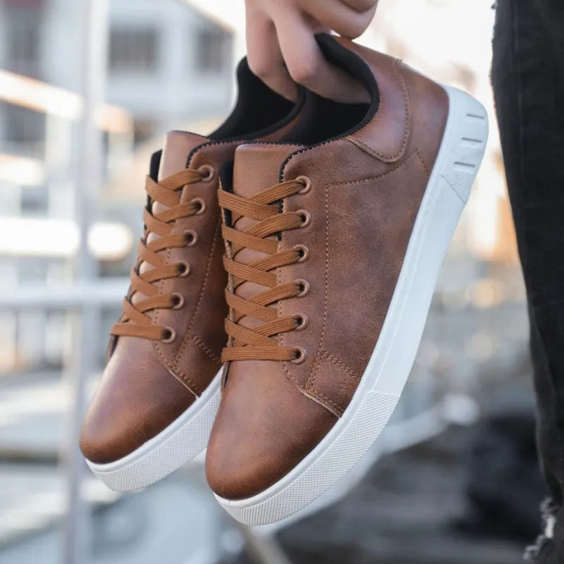 Massimo Leather Sneakers Vegan Leather Comfort Rubber Outsole