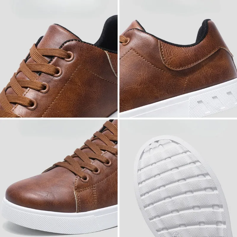 Massimo Leather Sneakers Vegan Leather Comfort Rubber Outsole