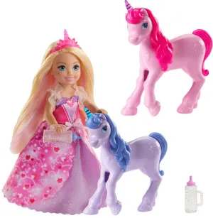Mattel Barbie Dreamtopia Doll and Unicorns - Damaged Box, Contents are Perfect