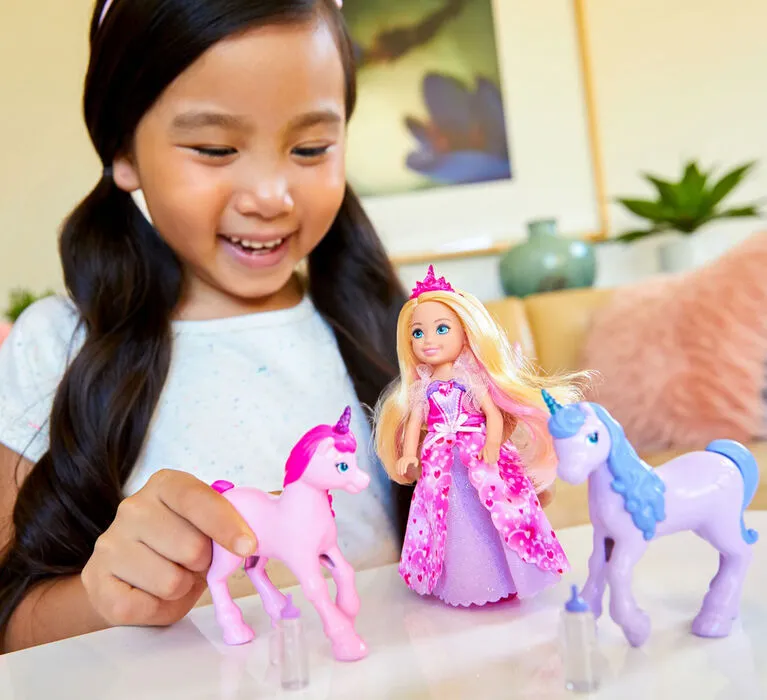 Mattel Barbie Dreamtopia Doll and Unicorns - Damaged Box, Contents are Perfect