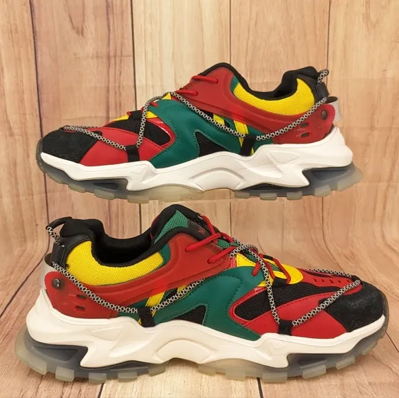 MAZINO Men's Strata Multicolor Sz 10.5 Streetwear Sneakers Colorblock