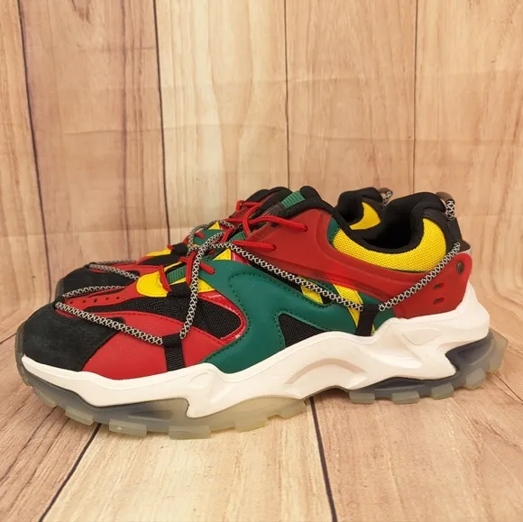 MAZINO Men's Strata Multicolor Sz 10.5 Streetwear Sneakers Colorblock