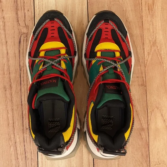 MAZINO Men's Strata Multicolor Sz 10.5 Streetwear Sneakers Colorblock