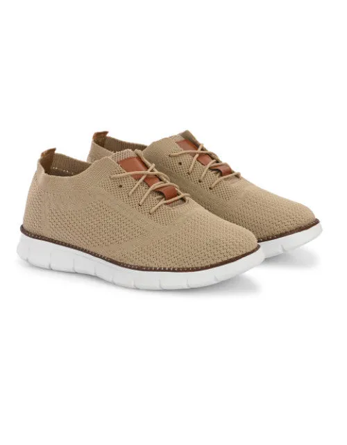 Men's Breathable Knit Sneakers Lace-up Shoe