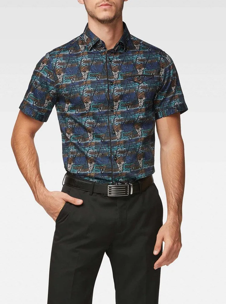 Men's casual short sleeve shirt
