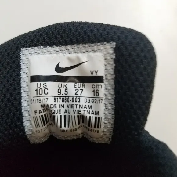 NIKE Air Max Black unisex sneakers size 10