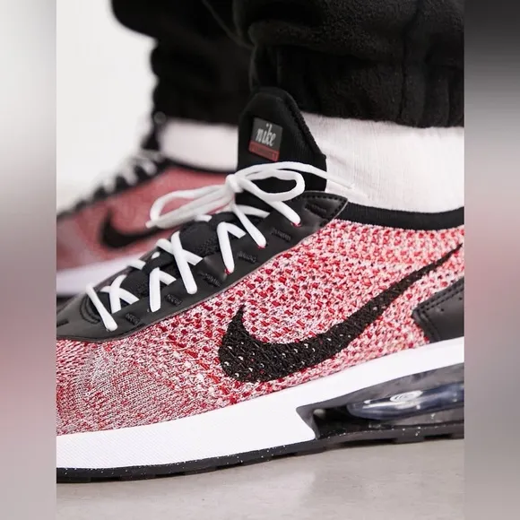 Nike Red Air Max Flyknit Racer Sneakers