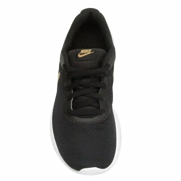 Nike Tanjun (GS) Black Metallic Gold White Kids Running Shoes 818381 016