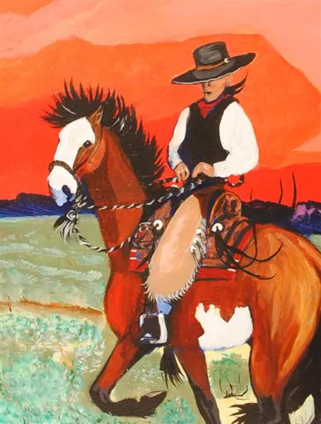 Original Cowboy Painting by Dan Howard