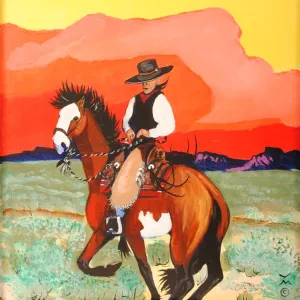 Original Cowboy Painting by Dan Howard