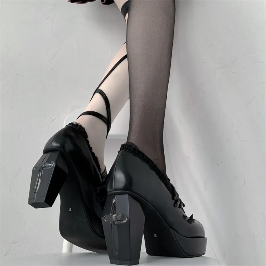 Original Skull Design Lolita High Heel Shoes