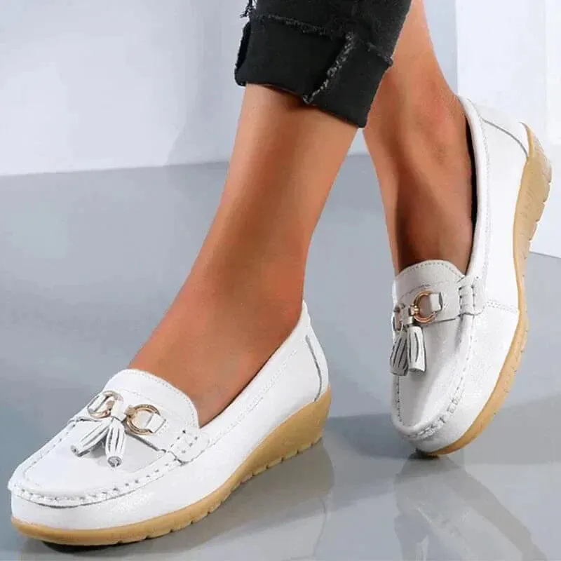 Oryanna – Klassieke leren loafers