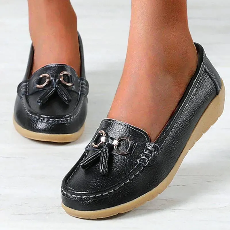 Oryanna – Klassieke leren loafers
