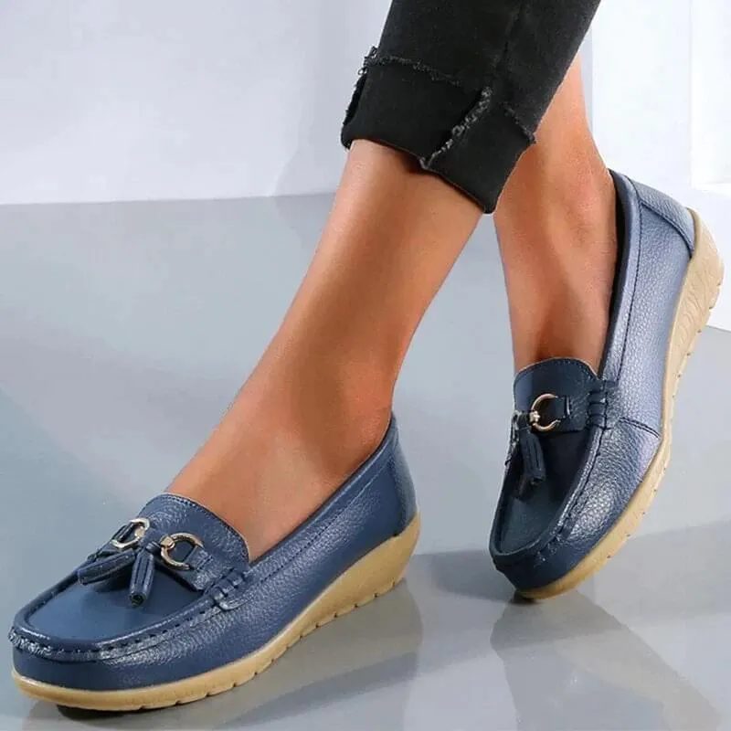 Oryanna – Klassieke leren loafers