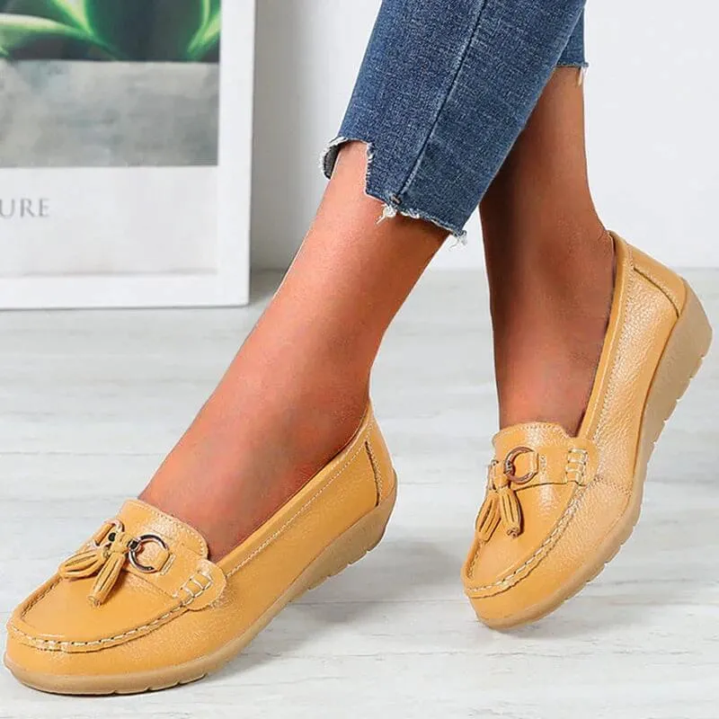 Oryanna – Klassieke leren loafers
