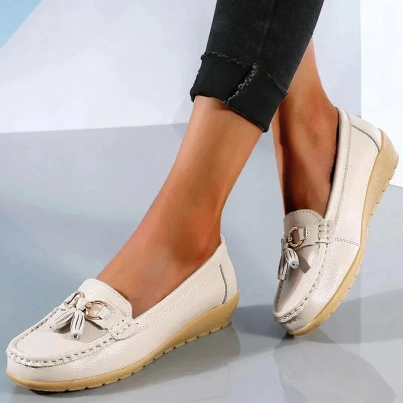 Oryanna – Klassieke leren loafers